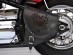 Black Top Leather Swingarm Skull Embossed Left Single Bag for Harley Davidson Softail 2018 ONWARDS